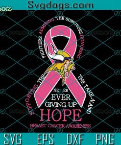 Minnesota Vikings Breast Cancer SVG, Vikings SVG, Breast Cancer SVG DXF EPS PNG