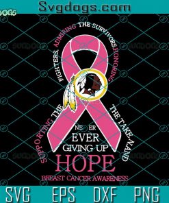 Washington Redskins Breast Cancer SVG, Washington Redskins Football Team SVG, Breast Cancer SVG DXF EPS PNG