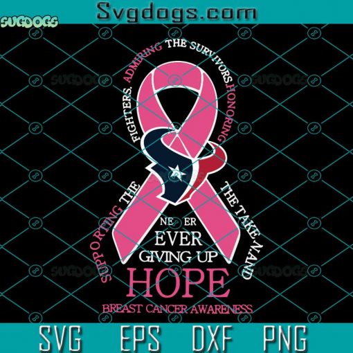 Houston Texans Breast Cancer SVG, Houston Texans Football SVG, NFL Football SVG DXF EPS PNG