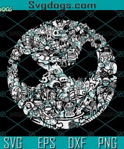 A Most Horrible Circle SVG, Nightmare Before Christmas SVG, Face Ghost Halloween SVG DXF EPS PNG