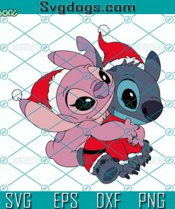 Stich And Angel Christmas SVG, Stitch Love Angel SVG, Disney SVG, Stitch SVG DXF EPS PNG