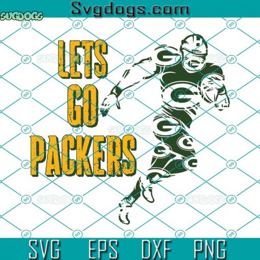 Lets Go Packers Running Player SVG, Lets Go Packers SVG, Go Packers Football SVG DXF EPS PNG