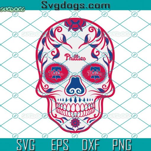 Phila Philadelphia phillies SVG, Phillies PNG, Phillies Skull PNG