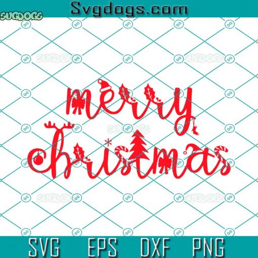 Merry Christmas Designs SVG, Happy Holidays Xmas Vibes SVG, Merry Christmas SVG PNG EPS DXF