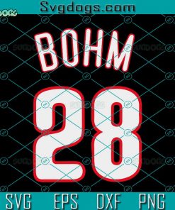 baseball Phillie Bohm Jersey SVG, Bohm 28 SVG, Philadelphia Baseball SVG PNG EPS DXF