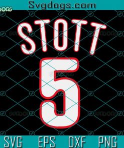 Baseball Phillie Stott Jersey SVG, Philadelphia Baseball SVG, Stott 5 SVG PNG EPS DXF