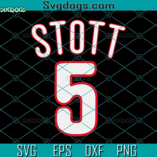 Baseball Phillie Stott Jersey SVG, Philadelphia Baseball SVG, Stott 5 SVG PNG EPS DXF