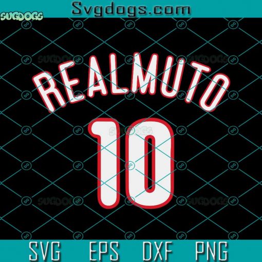 Realmuto Phillie Jersey SVG, Philadelphia Baseball SVG, Realmuto 10 SVG PNG EPS DXF