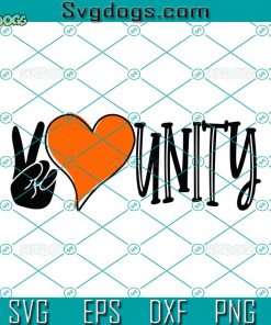 Peace Love Unity SVG, Anti-Bullying Peace Hand Heart SVG, Bullying SVG DXF EPS PNG