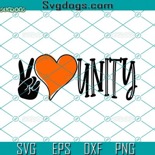 Peace Love Unity SVG, Anti-Bullying Peace Hand Heart SVG, Bullying SVG DXF EPS PNG