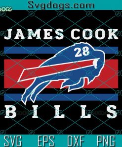 James Cook 28 Buffalo Bills SVG, Buffalo Bills SVG, NFL Football SVG DXF EPS PNG