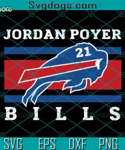 Jordan Poyer 21 Buffalo Bills SVG, Buffalo Bills SVG, NFL Football SVG DXF EPS PNG