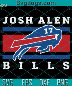 Josh Allen 17 Buffalo Bills SVG, Buffalo Bills 17 Josh Allen Rugby Ball American Football Buffalo Bills NFL SVG, Josh Allen SVG DXF EPS PNG