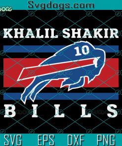 Khalil Shakir 10 Buffalo Bills SVG, Buffalo Bills SVG, Khalil Shakir SVG DXF EPS PNG