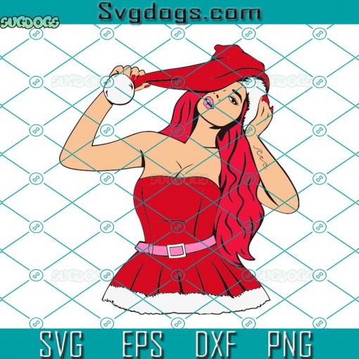 Christmas Karol G Red Hair SVG, Santa La Bichota SVG, Bichota SVG DXF EPS PNG