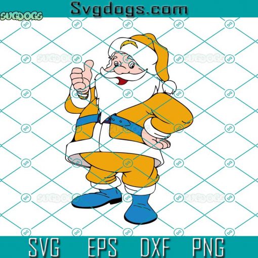 NFL Chargers Santa SVG, Father Christmas SVG, NFL Christmas SVG DXF EPS PNG