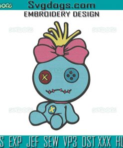 Scrump Lilo And Stitch Doll Embroidery Design File, Scrump Embroidery Design File