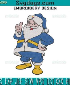 Steelers NFL Santa Embroidery Design File, Santa Christmas Embroidery Design File