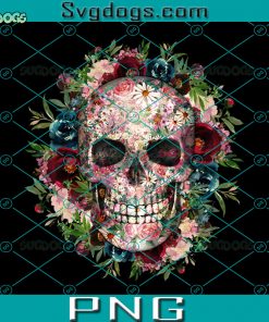 Sugar Skull PNG, Flower Skull Zentangle Boho Mandala PNG, Flower Skull PNG