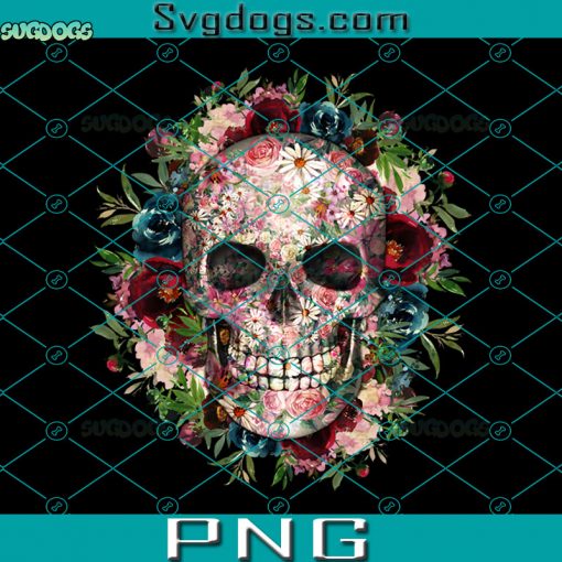 Sugar Skull PNG, Flower Skull Zentangle Boho Mandala PNG, Flower Skull PNG