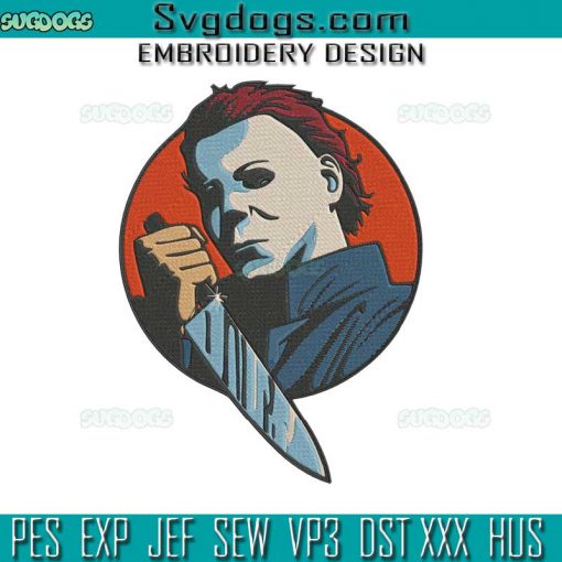 Michael Myers Embroidery Design File, Michael Myers Halloween Embroidery Design File
