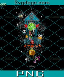 Reloj Pesadilla PNG, Nightmare Before Christmas PNG, Jack Skellington Sally PNG