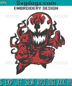 Venom Embroidery Design File, Carnage Embroidery Design File, Symbiote Embroidery Design File