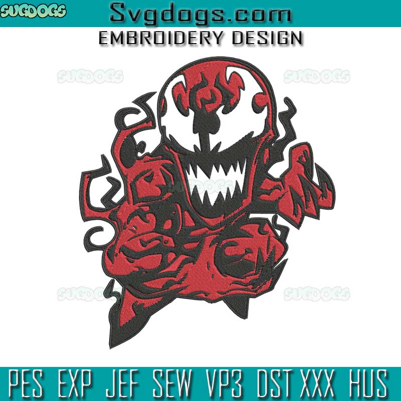 Venom Embroidery Design File, Carnage Embroidery Design File, Symbiote ...