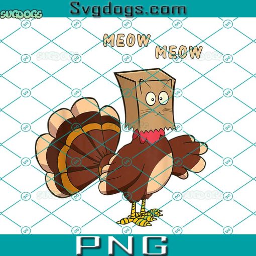 Thanksgiving Cat PNG, Funny Fake Cat Meow PNG, Thanksgiving Turkey PNG