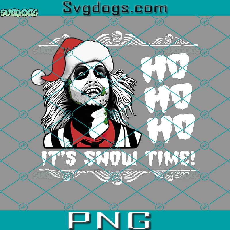 Beetlejuice Its Show Time PNG, Beetlejuice Christmas PNG, Ho Ho Ho It’s Show Time PNG