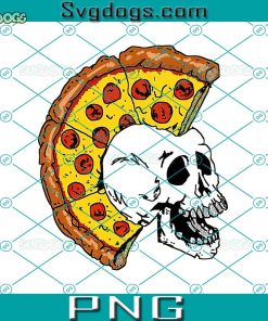 Pizza Punk Skull PNG, Pizza Skull PNG, Skull Punk Mohawk Pizza PNG