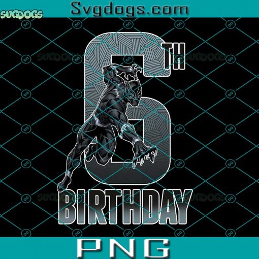 Marvel Black Panther PNG, Action Pose 6th Birthday PNG