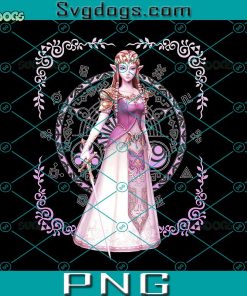 Nintendo Zelda PNG, Nintendo Zelda Pink Ornate Border Portrait PNG