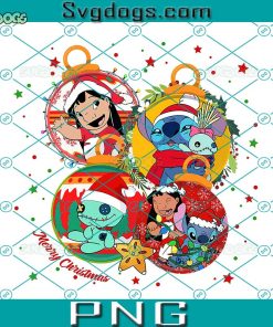 Stitch And Lilo Christmas Ball PNG, Merry Christmas PNG, Cartoon Xmas PNG, Jack And Sally File PNG