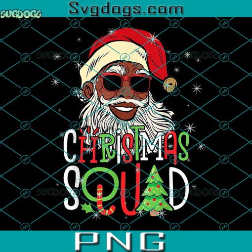 Santa Christmas Squad PNG, Santa Afro African American PNG, Santa PNG