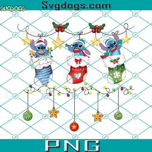 Stitch Maslight In Sock Christmas PNG, Family Vacation Christmas PNG, Xmas Stitch And Lilo File PNG
