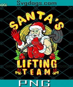 Santas Lifting Holding Barbell PNG, I Train On Christmas Day PNG, Funny Christmas PNG