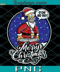 Homer Simpson Santa Claus PNG, D’oh Ho Ho Merry Christmas PNG, Homer Simpson Christmas PNG