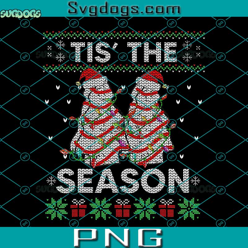 The Season Christmas Tree Cakes PNG, Tis The Season PNG, Christmas Tree PNG