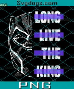Long Live The King PNG, Marvel Black Panther PNG, Word Stack Sketch V-Neck PNG
