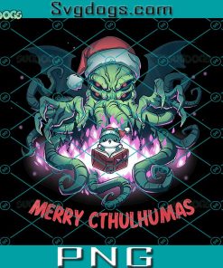 Merry Cthulhumas PNG, Funny Creepy Christmas Cthulhu Xmas PNG