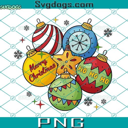 Merry Christmas Groovy Ho Ho Ho PNG, Christmas Vibes PNG, Christmas Balls PNG, Christmas Decoration PNG
