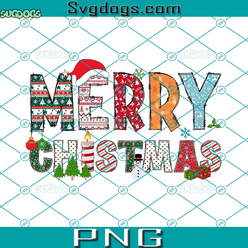 Merry Christmas PNG, Christmas Lights PNG, Christmas Hat PNG