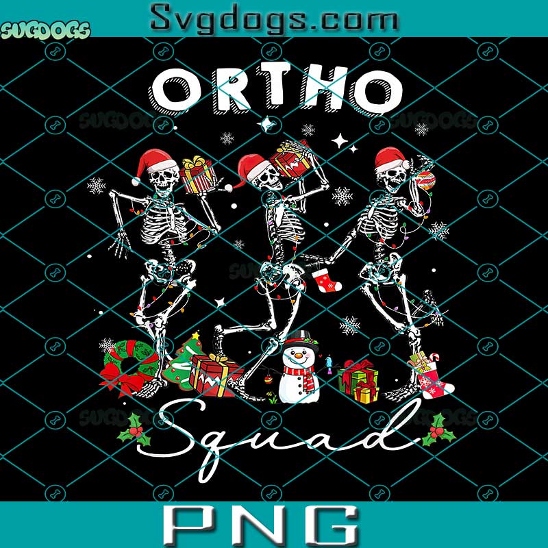 Ortho Squad Christmas PNG, Christmas Skeletons PNG, Ortho Squad Christmas Skeletons Orthopedics PNG