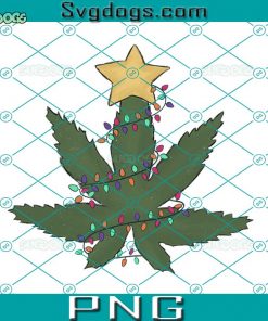 Merry Smokemas Christmas Tree PNG, Smoke Christmas PNG, Cannabis Christmas PNG