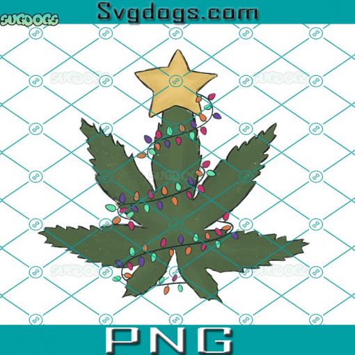 Merry Smokemas Christmas Tree PNG, Smoke Christmas PNG, Cannabis Christmas PNG