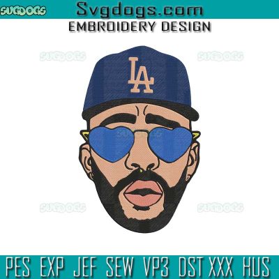 Bad Bunny Embroidery Design File, Los Angeles Dodgers Embroidery Design ...