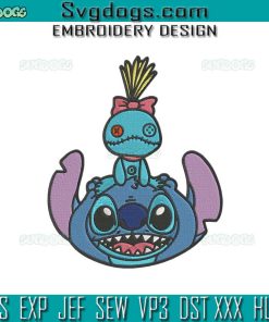 Stitch And Scrump Christmas Embroidery Design File, Stitch Christmas Embroidery Design File