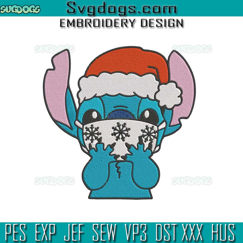 Cartoon Character In The Mask Christmas Embroidery Design File, Christmas Stitch Embroidery Design File