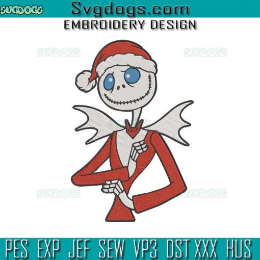 Jack Skellington Embroidery Design File, Nightmare Before Christmas Embroidery Design File